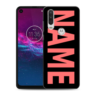 Силиконовый чехол на Motorola One Action с принтом NAME