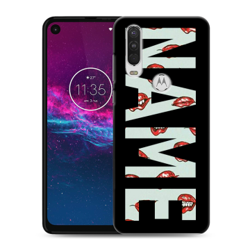 Силиконовый чехол на Motorola One Action с принтом NAME