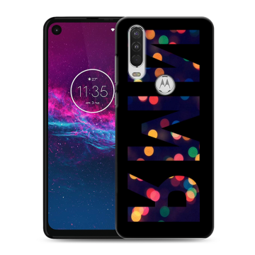 Силиконовый чехол на Motorola One Action с принтом ИМЯ