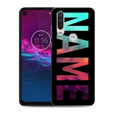 Силиконовый чехол на Motorola One Action с принтом NAME