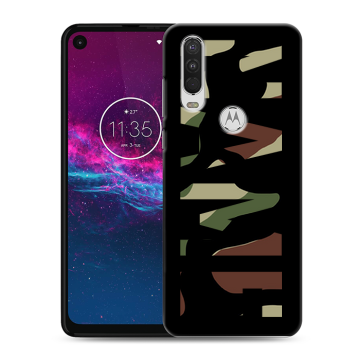 Силиконовый чехол на Motorola One Action с принтом NAME