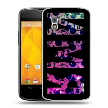 Пластиковый чехол на LG Google Nexus 4 с принтом ИМЯ