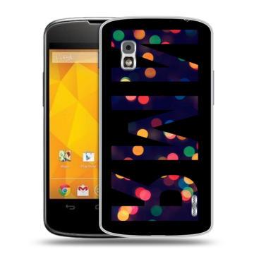 Пластиковый чехол на LG Google Nexus 4 с принтом ИМЯ