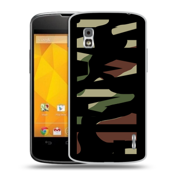 Пластиковый чехол на LG Google Nexus 4 с принтом NAME