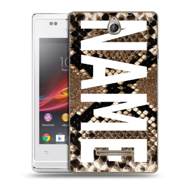 Силиконовый чехол на Sony Xperia E с принтом NAME