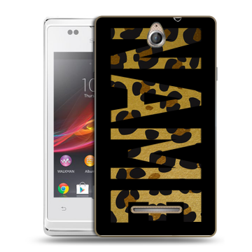 Силиконовый чехол на Sony Xperia E с принтом NAME