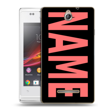 Силиконовый чехол на Sony Xperia E с принтом NAME