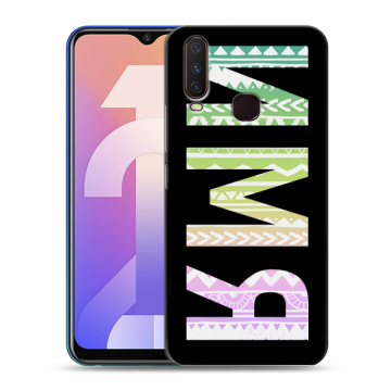 Силиконовый чехол на Vivo Y12 с принтом ИМЯ