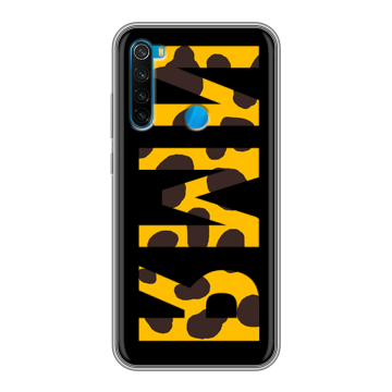 Силиконовый чехол на Xiaomi RedMi Note 8 с принтом ИМЯ