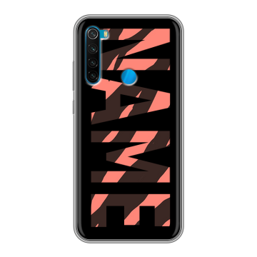 Силиконовый чехол на Xiaomi RedMi Note 8 с принтом NAME