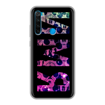 Силиконовый чехол на Xiaomi RedMi Note 8 с принтом ИМЯ