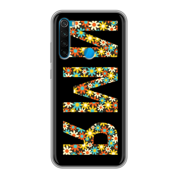 Силиконовый чехол на Xiaomi RedMi Note 8 с принтом ИМЯ