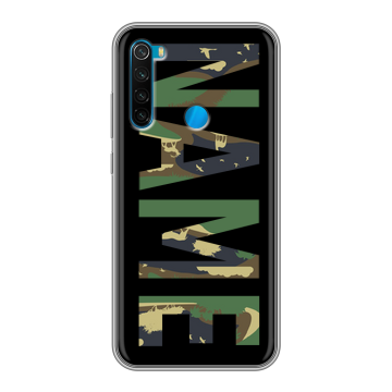 Силиконовый чехол на Xiaomi RedMi Note 8 с принтом NAME