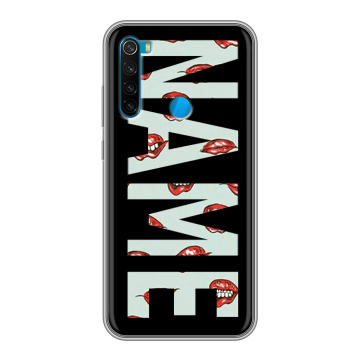 Силиконовый чехол на Xiaomi RedMi Note 8 с принтом NAME