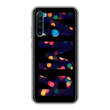 Силиконовый чехол на Xiaomi RedMi Note 8 с принтом ИМЯ