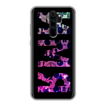 Силиконовый чехол на Xiaomi RedMi Note 8 Pro с принтом ИМЯ