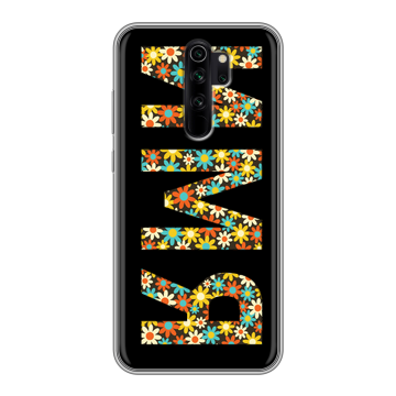Силиконовый чехол на Xiaomi RedMi Note 8 Pro с принтом ИМЯ