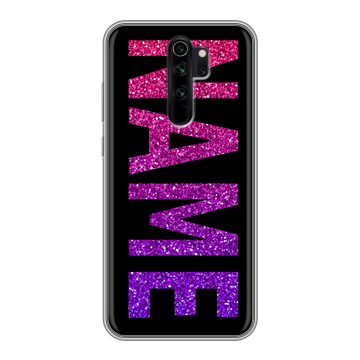 Силиконовый чехол на Xiaomi RedMi Note 8 Pro с принтом NAME