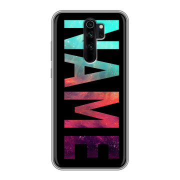 Силиконовый чехол на Xiaomi RedMi Note 8 Pro с принтом NAME