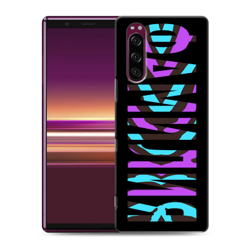 Силиконовый чехол на Sony Xperia 5 с принтом ФАМИЛИЯ