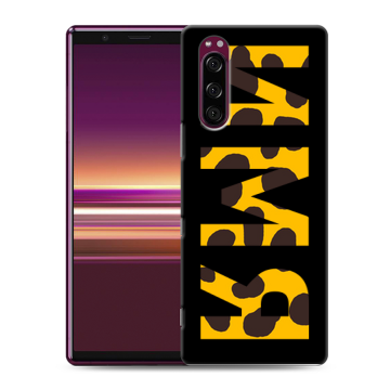 Силиконовый чехол на Sony Xperia 5 с принтом ИМЯ