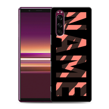 Силиконовый чехол на Sony Xperia 5 с принтом NAME