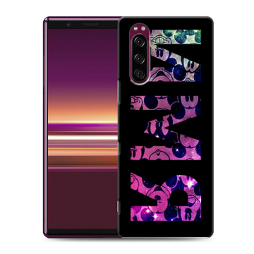 Силиконовый чехол на Sony Xperia 5 с принтом ИМЯ