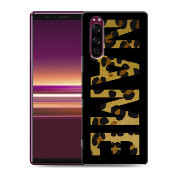 Силиконовый чехол на Sony Xperia 5 с принтом NAME