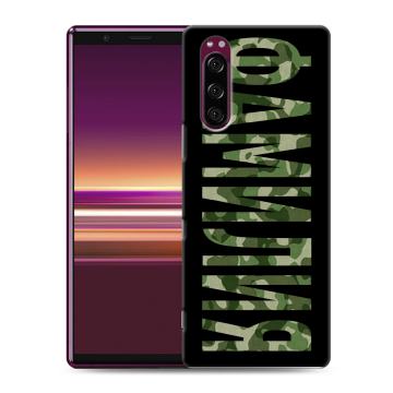 Силиконовый чехол на Sony Xperia 5 с принтом ФАМИЛИЯ