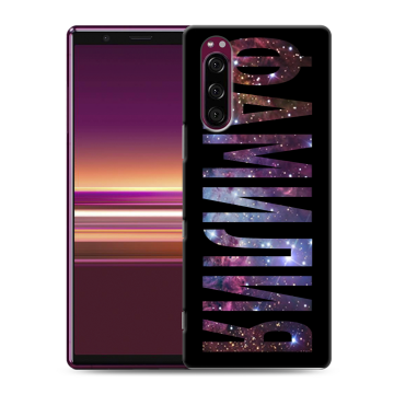 Силиконовый чехол на Sony Xperia 5 с принтом ФАМИЛИЯ