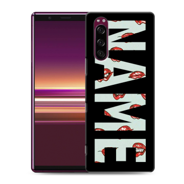 Силиконовый чехол на Sony Xperia 5 с принтом NAME