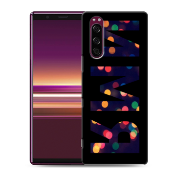 Силиконовый чехол на Sony Xperia 5 с принтом ИМЯ