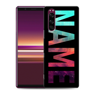 Силиконовый чехол на Sony Xperia 5 с принтом NAME