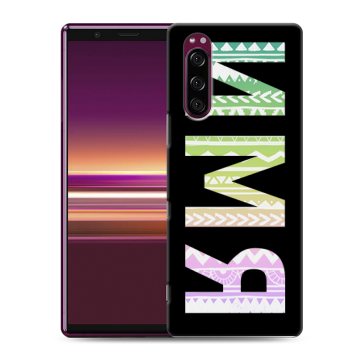 Силиконовый чехол на Sony Xperia 5 с принтом ИМЯ