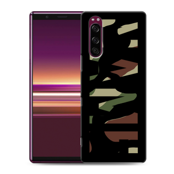 Силиконовый чехол на Sony Xperia 5 с принтом NAME