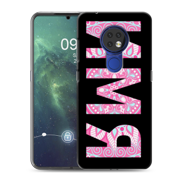Силиконовый чехол на Nokia 6.2 с принтом ИМЯ