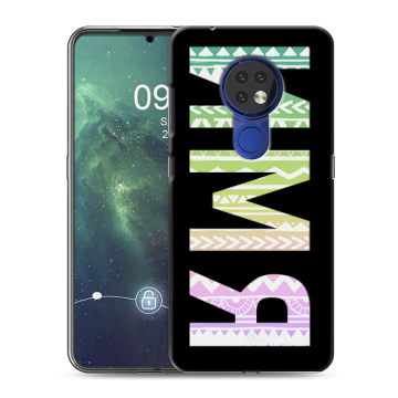 Силиконовый чехол на Nokia 6.2 с принтом ИМЯ
