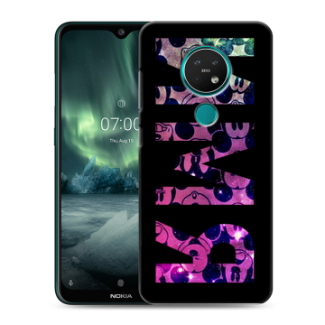 Силиконовый чехол на Nokia 7.2 с принтом ИМЯ