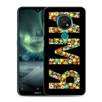 Силиконовый чехол на Nokia 7.2 с принтом ИМЯ