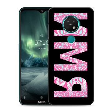 Силиконовый чехол на Nokia 7.2 с принтом ИМЯ