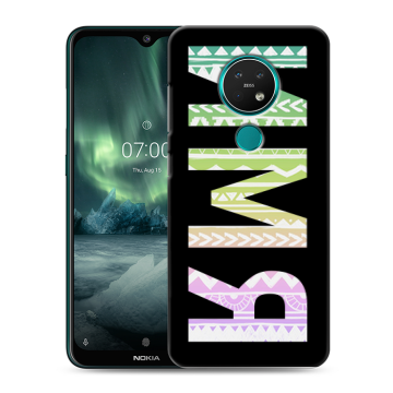 Силиконовый чехол на Nokia 7.2 с принтом ИМЯ