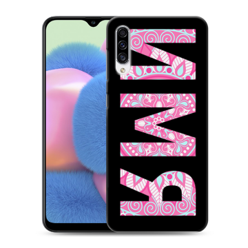 Силиконовый чехол на Samsung Galaxy A30s с принтом ИМЯ