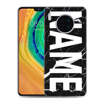 Силиконовый чехол на Huawei Mate 30 с принтом NAME