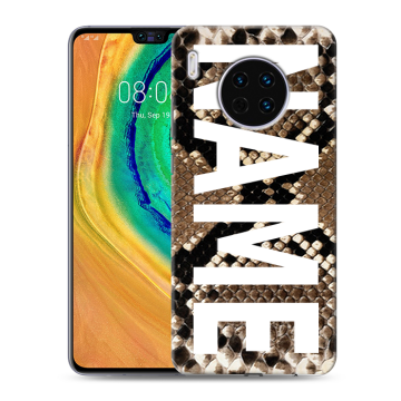 Силиконовый чехол на Huawei Mate 30 с принтом NAME