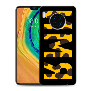 Силиконовый чехол на Huawei Mate 30 с принтом ИМЯ