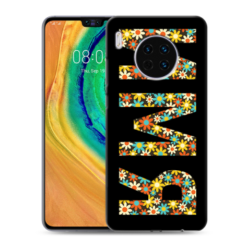 Силиконовый чехол на Huawei Mate 30 с принтом ИМЯ