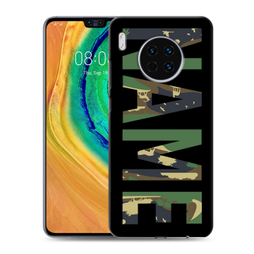 Силиконовый чехол на Huawei Mate 30 с принтом NAME