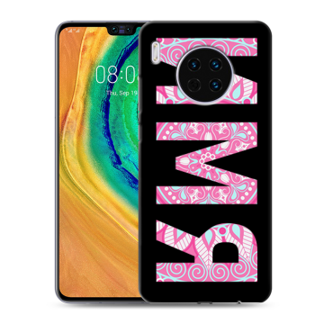 Силиконовый чехол на Huawei Mate 30 с принтом ИМЯ