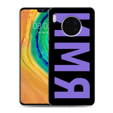 Силиконовый чехол на Huawei Mate 30 с принтом ИМЯ