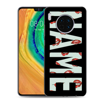 Силиконовый чехол на Huawei Mate 30 с принтом NAME
